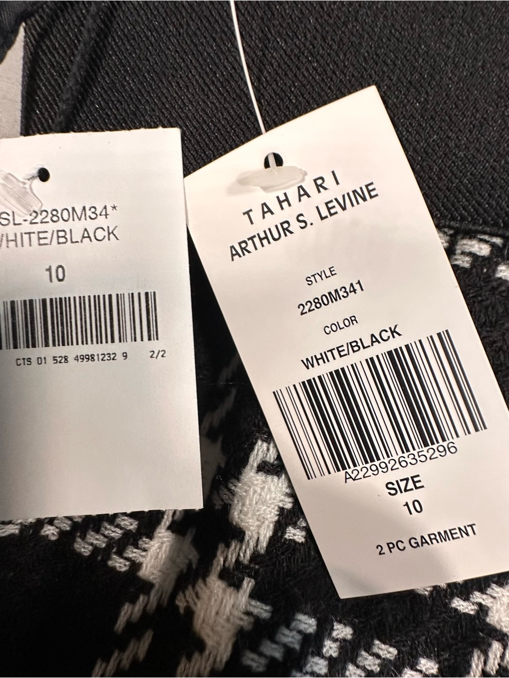 Black and White Plaid Pencil Skirt houndstooth business preppy tailored Y2K - Picture 9 of 13